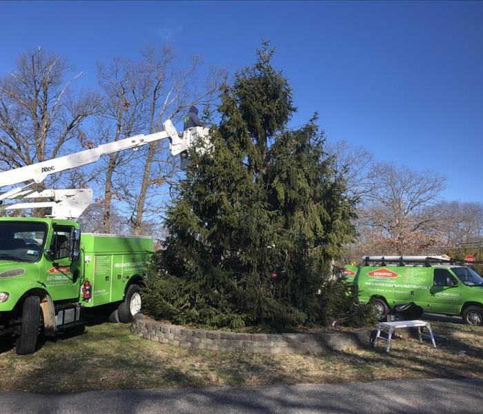 SERVPRO crew decorates Ronkonkoma Christmas tree