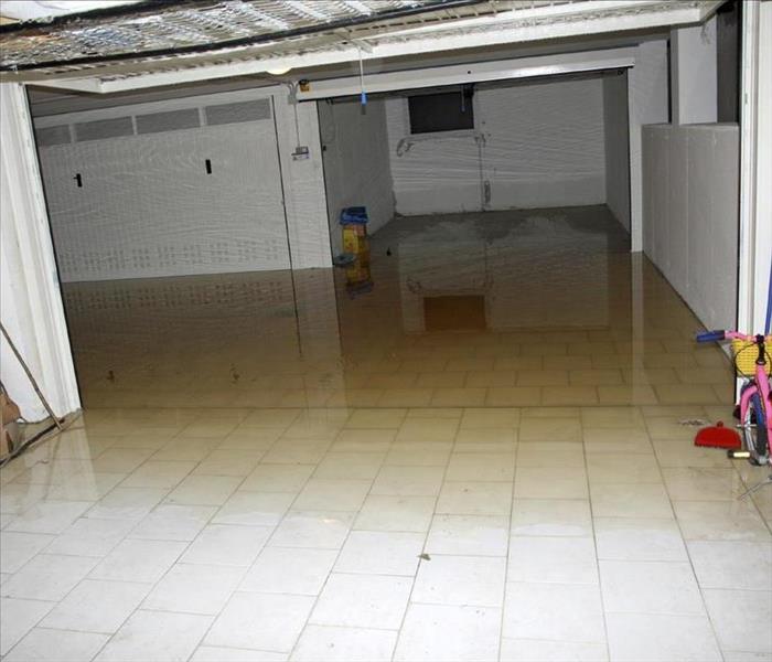 flooded room due to storm
