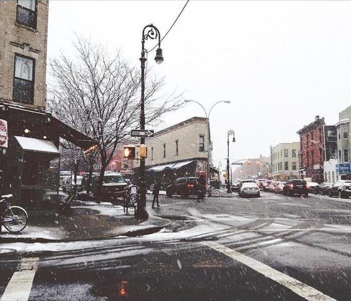 commercial winter street scene
